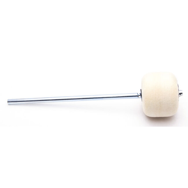 Danmar - 306 - Bass Drum Beater - White Felt, Chrome Shaft