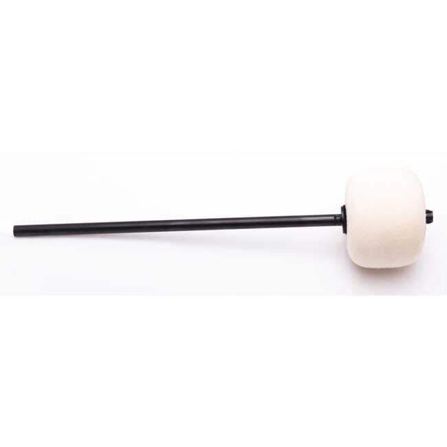 Danmar - 206A - Bass Drum Beater - White Felt, Black Shaft (Longer Shaft)