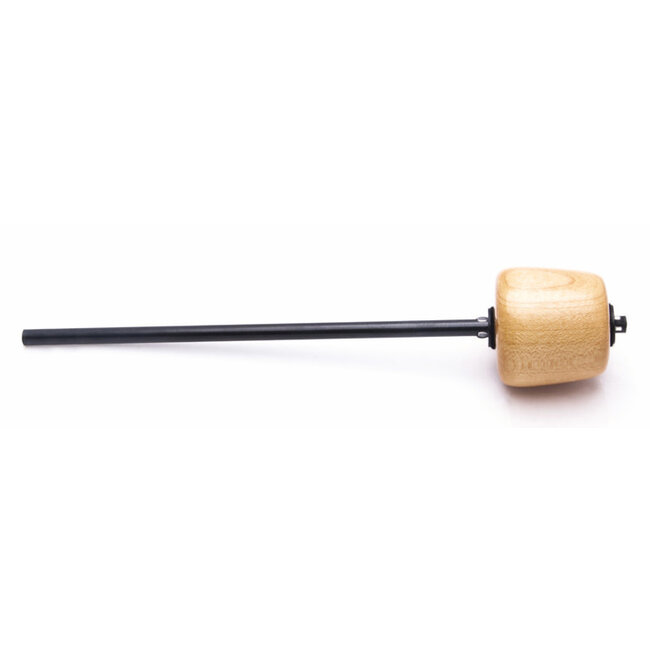 Danmar - 207A - Bass Drum Beater - Tommy Aldridge Maple "Clear" - Hard Wood Beater, Black Shaft (Longer Shaft)