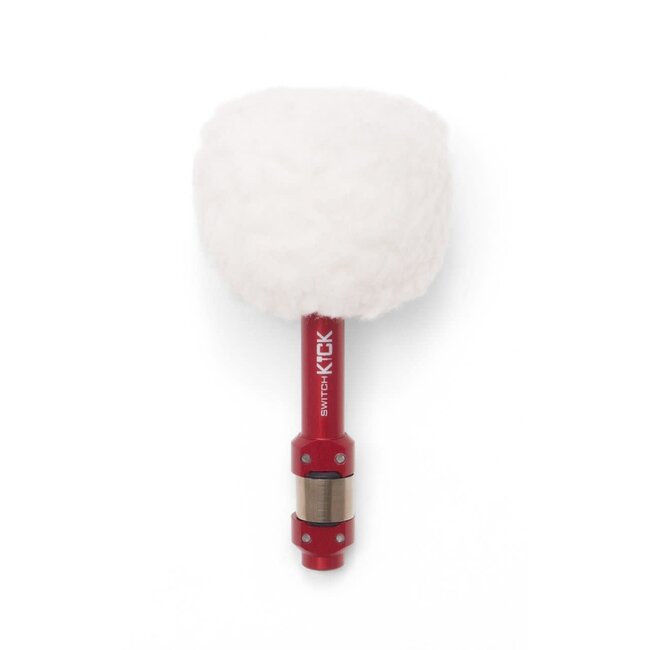 Ahead - AHSKVB - Vintage Bomber Beater, White Fleece Over High Density Felt Cylinder On Red Shaft