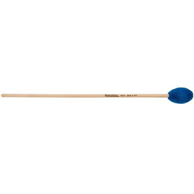 Innovative Percussion - WU6 - Very Hard Marimba Mallets - Electric Blue Yarn - Birch