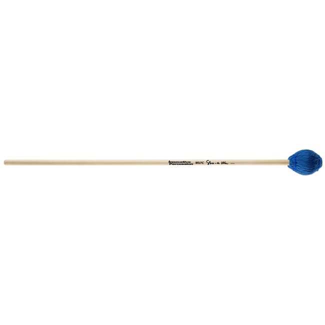 Innovative Percussion - WU7C - Extremely Hard Concerto Marimba Mallets - Electric Blue Bamboo Cord - Birch