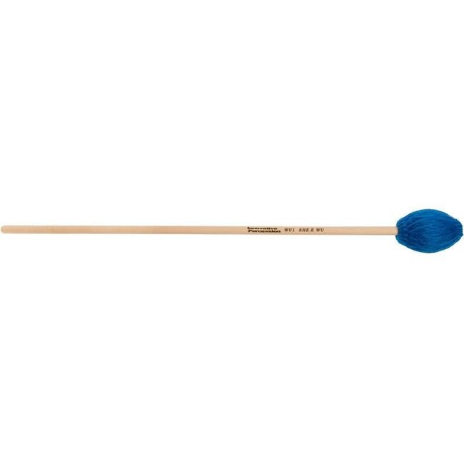 Innovative Percussion - WU1 - Soft Marimba Mallets - Electric Blue Yarn - Birch