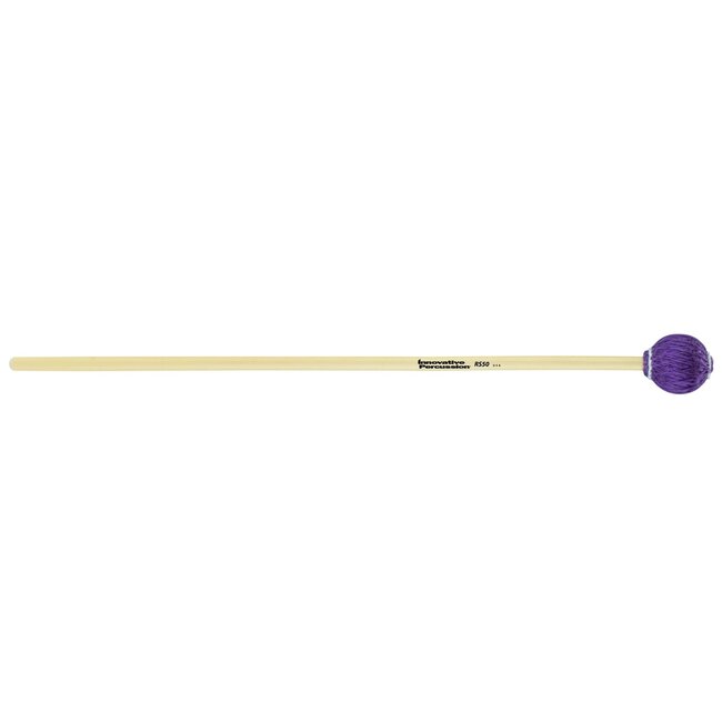 Innovative Percussion - RS50 - Very Hard Marimba / Vibraphone Mallets - Purple Yarn - Rattan