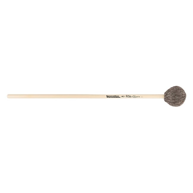 Innovative Percussion - PC1 - Heavy / Soft / Bass Marimba Mallets - Brown W/ Gray Yarn - Rattan (Discontinued)