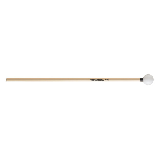 Innovative Percussion - OS2 - Full, Hard Xylophone Mallets - 1" White / Black Tape - Rattan