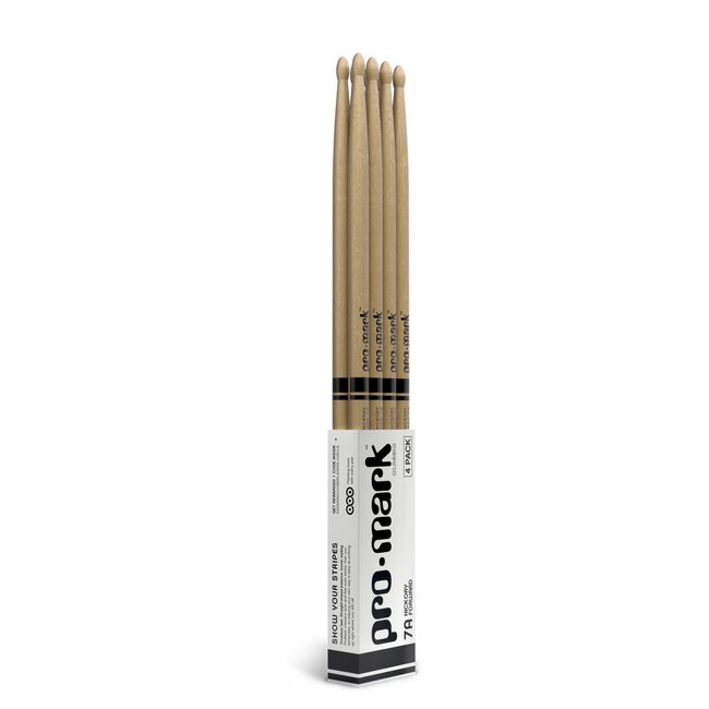 ProMark - TX7AW-4P - Classic Forward 7A Hickory Drumstick, Oval Wood Tip, 4-Pack