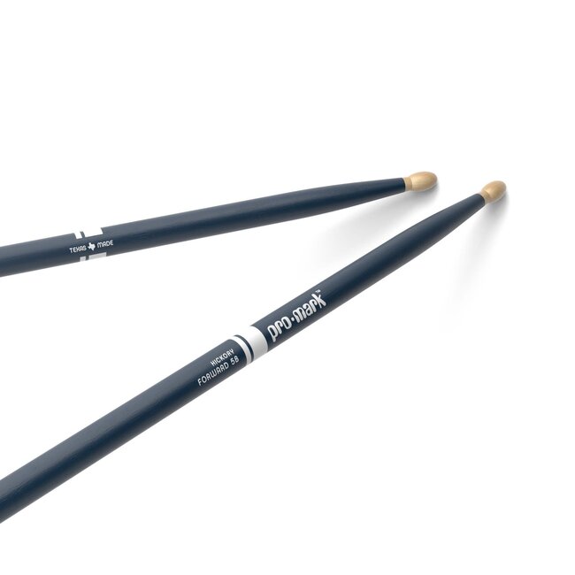 ProMark - TX5BW-BLUE - Classic Forward 5B Painted Blue Hickory Drumstick, Oval Wood Tip