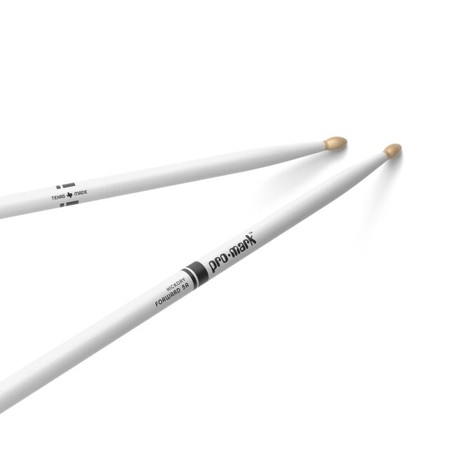 ProMark - TX5AW-WHITE - Classic Forward 5A Painted White Hickory Drumstick, Oval Wood Tip