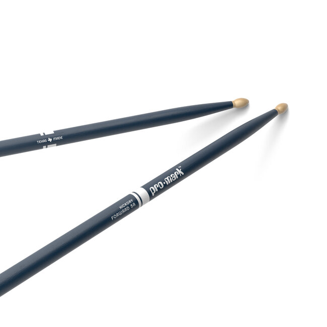 ProMark - TX5AW-BLUE - Classic Forward 5A Painted Blue Hickory Drumstick, Oval Wood Tip