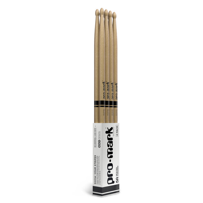ProMark - TX5AW-4P - Classic Forward 5A Hickory Drumsticks, Oval Wood Tip, 4-Pack