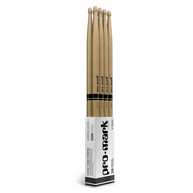 ProMark - TX2BW-4P - Classic Forward 2B Hickory Drumstick, Oval Wood Tip, 4-Pack