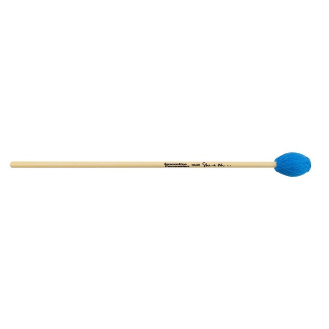 Innovative Percussion - WU6R - Very Hard Marimba Mallets - Electric Blue Yarn - Rattan (Discontinued)