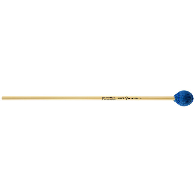 Innovative Percussion - WU5CR - Hard Concerto Marimba Mallets - Electric Blue Bamboo Cord - Rattan (Discontinued)