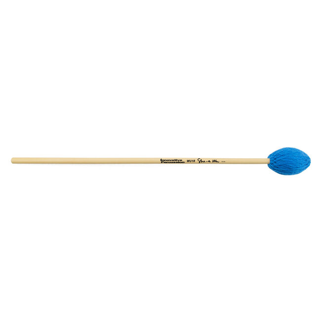 Innovative Percussion - WU1R - Soft Marimba Mallets - Electric Blue Yarn - Rattan (Discontinued)