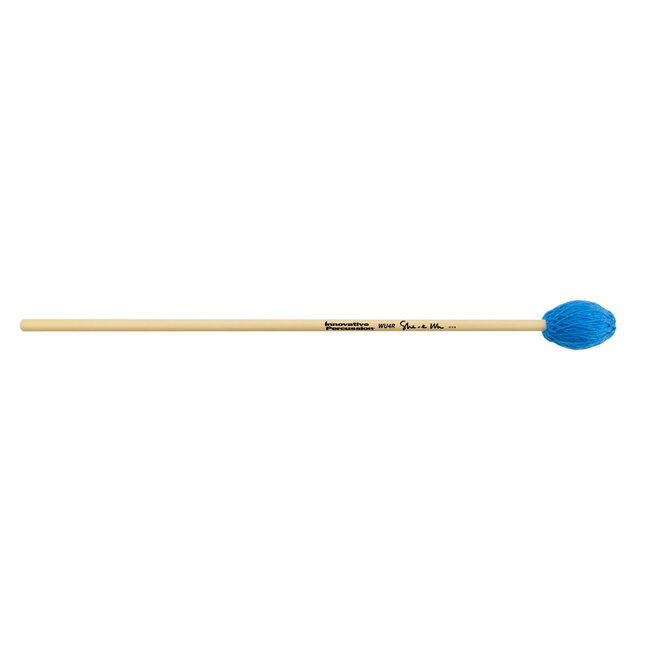 Innovative Percussion - WU4R - Medium Hard Marimba Mallets - Electric Blue Yarn - Rattan (Discontinued)