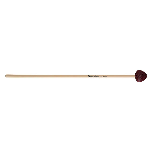 Innovative Percussion - RFS420 - Hard Vibraphone Mallets - Burgundy Cord - Rattan