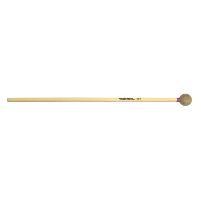 Innovative Percussion - OS9 - Medium Glockenspiel/Xylophone Mallets, Extrememly Bright - 1" Linen Phenolic / Purple Tape - Rattan