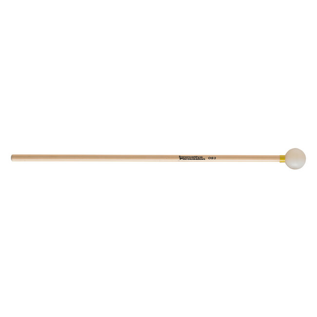 Innovative Percussion - OS3 - Light, Articulate Xylophone Mallets - 1" Off-White / Yellow Tape - Rattan