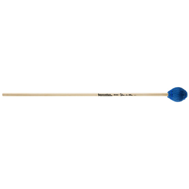 Innovative Percussion - WU6C - Very Hard Concerto Marimba Mallets - Electric Blue Bamboo Cord - Birch