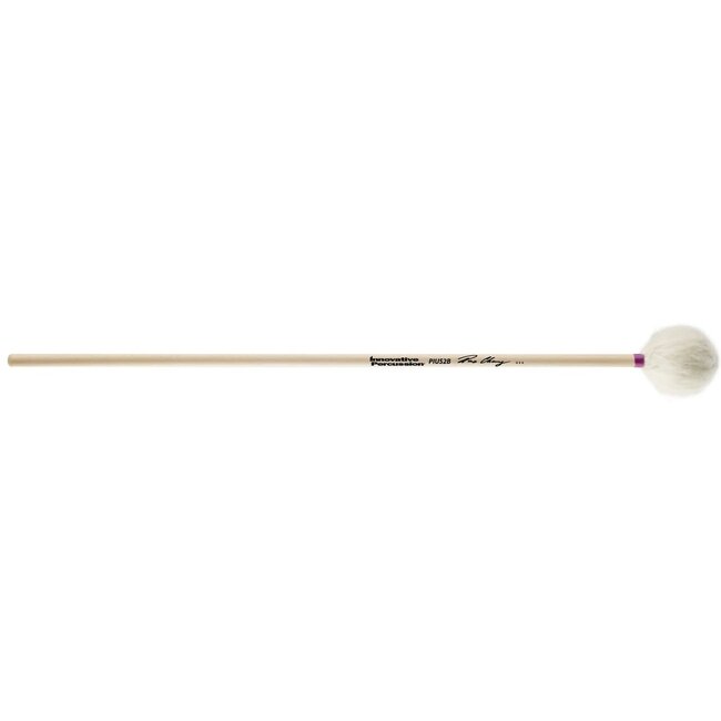 Innovative Percussion - PIUS2B - Medium Soft Bass Marimba Mallets - White Yarn - Birch