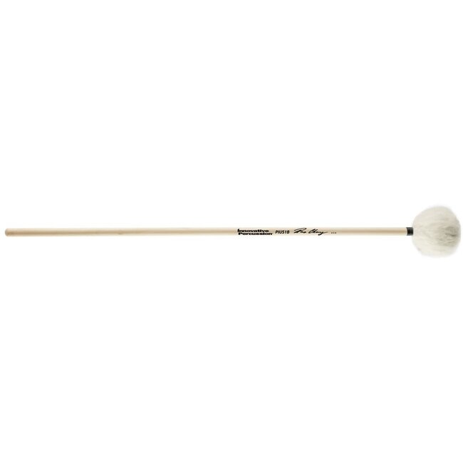 Innovative Percussion - PIUS1B - Soft Bass Marimba Mallets - White Yarn - Birch