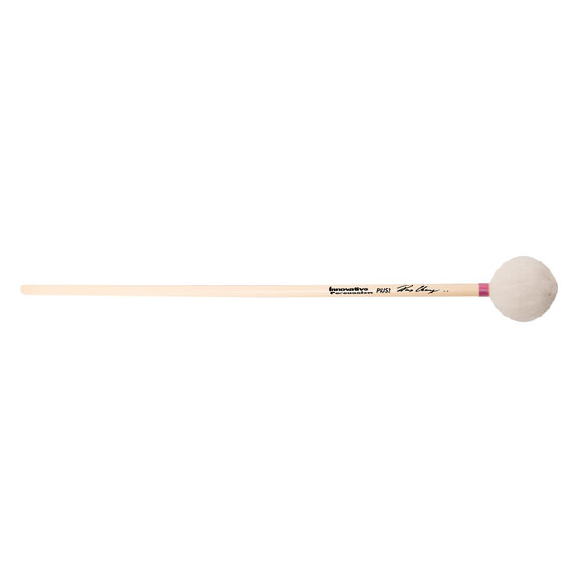 Innovative Percussion - PIUS2 - Medium Soft Bass Marimba Mallets - White Yarn - Rattan