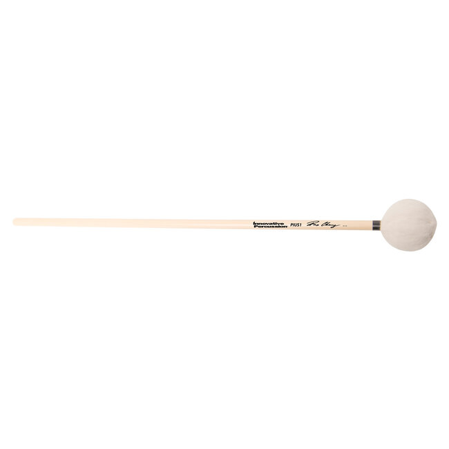Innovative Percussion - PIUS1 - Soft Bass Marimba Mallets - White Yarn - Rattan