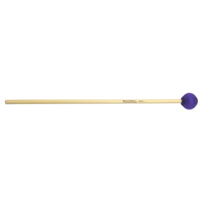 Innovative Percussion - RS20 - Medium Marimba / Vibraphone Mallets - Purple Yarn - Rattan