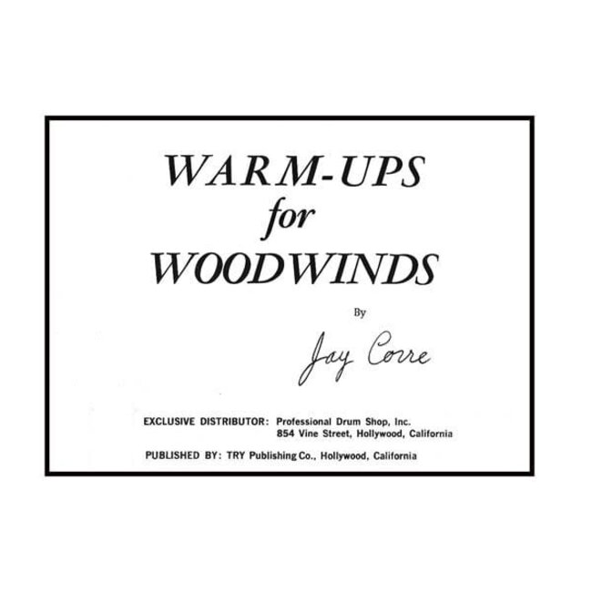 Warm Ups For Woodwinds - by Jay Corre - TRY1016