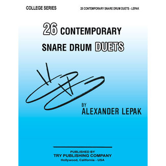 TRY Publishing Twenty Six Contemporary Snare Drum Duets - by Alexander Lepak - TRY1148