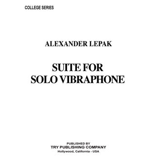TRY Publishing Suite for Solo Vibraphone - by Alexander Lepak - TRY1152