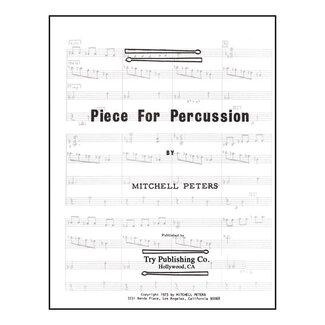 TRY Publishing Piece For Percussion - by Mitchell Peters - TRY1101