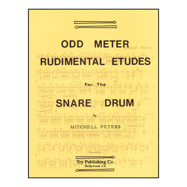 Odd Meter Rudimental Etudes For Snare Drum - by Mitchell Peters - TRY1071