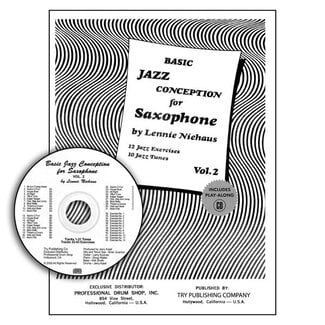 TRY Publishing Basic Jazz Conception For Saxophone Volume 2 w/cd - by Lennie Niehaus - TRY1058