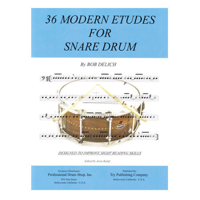 36 Modern Etudes For Snare Drum - by Bob Delich - TRY1024