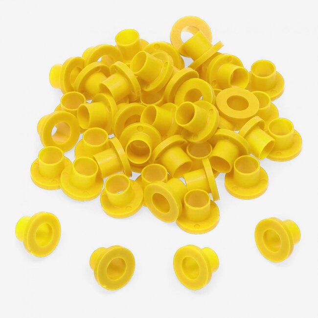 Danmar - TRW100Y - 100 Pack Nylon Tension Rod Washers - Yellow
