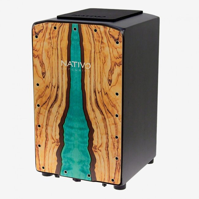 Nativo Cajons - NPWC - Pro Cajon w/ Dual Adjustable Snares, Birch Face in Wave Finish