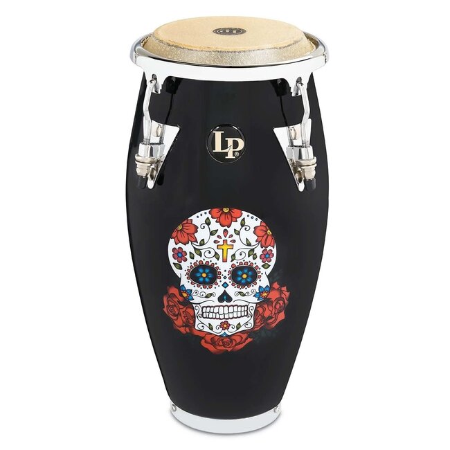 LP - LPM198-KP - Karl Perazzo 4 1/2" Mini Conga Sugar Skull Chrome