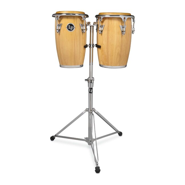LP - LP-JRX-AW - Jr Conga CCII 8-9 Set Natural Chrome Double Stand