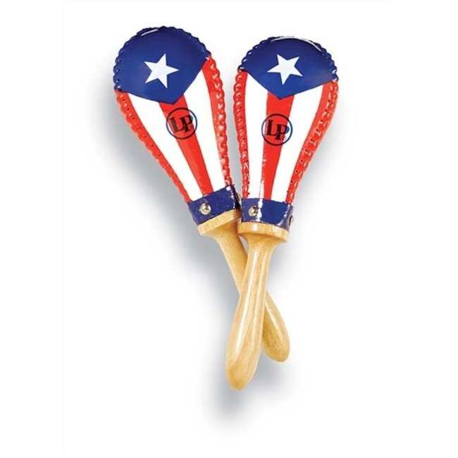 LP - LP393-PR - Salsa Rawhide Maracas - Puerto Rico Flag