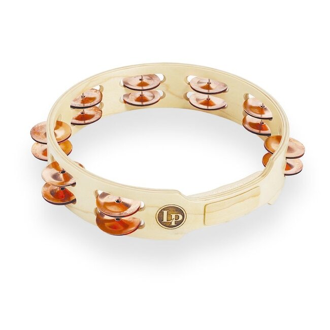 LP - LP382-C - 10" Wood Double Row Tambourine - Copper