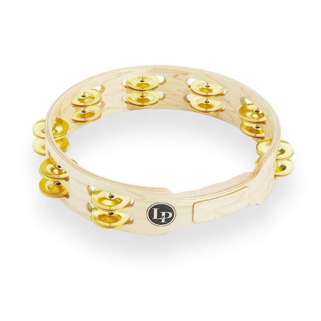 LP - LP382-B - 10" Wood Double Row Tambourine - Brass