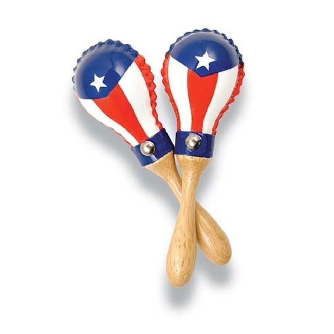 LP - LP285-PR - Mini Rawhide Maracas - Puerto Rico Flag