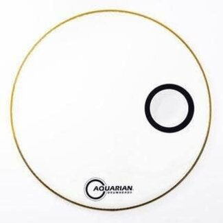 Aquarian Drumheads Aquarian - SMPTCC26WH - 26" Small Off-Set Port Resonant Bass Drum White
