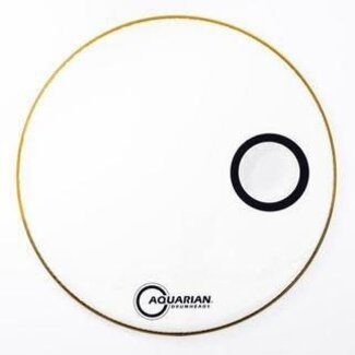 Aquarian Drumheads Aquarian - SMPTCC18BWH - 18" Small Off-Set Port Resonant Bass Drum White