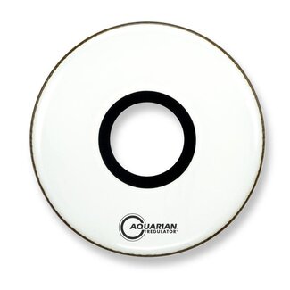 Aquarian Drumheads Aquarian - PTCC22WH - 22" Center Port Resonant Bass Drum White