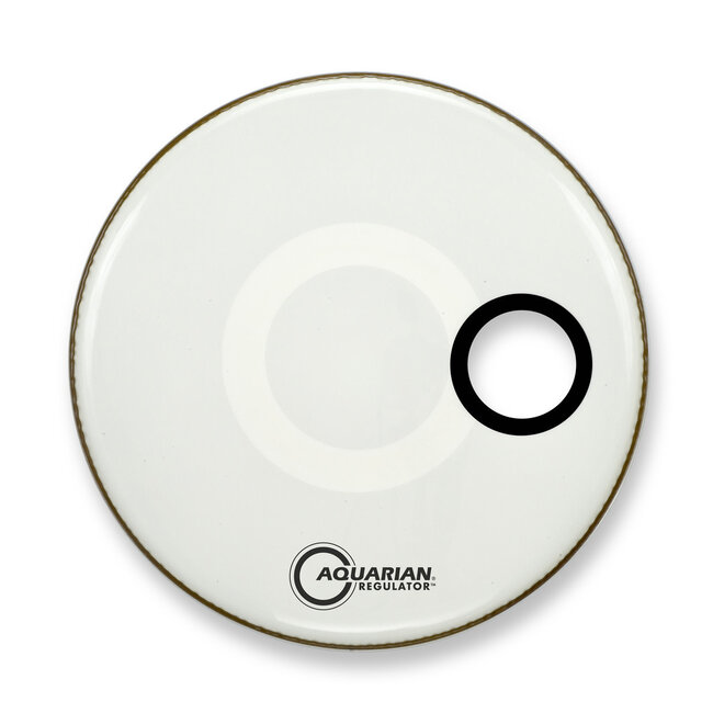 Aquarian - RSM14WH - 14" Regulator Off-Set Hole Bass Drum Gloss White