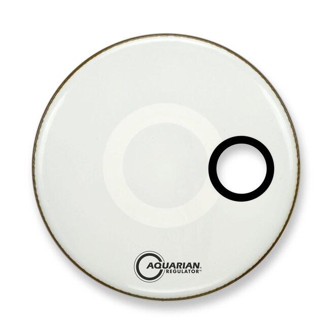 Aquarian - RSM28WH - 28" Regulator Off-Set Hole Bass Drum Gloss White