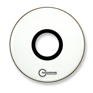 Aquarian Drumheads Aquarian - RPT16WH - 16" Regulator Center Hole Bass Drum Gloss White